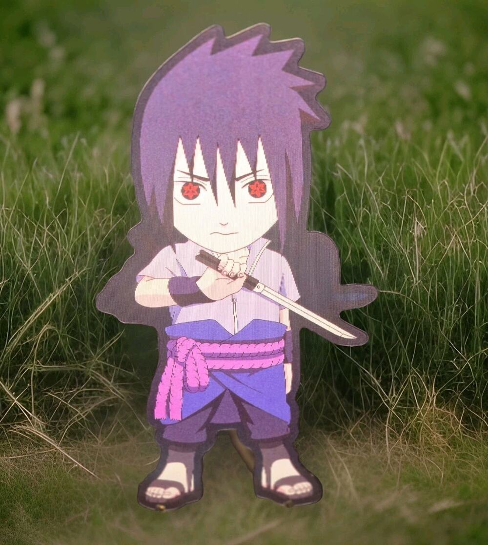 Naruto Sasuke Uchiha Sharingan 3D Motion Lenticular Car Decal Sticker Peeker
